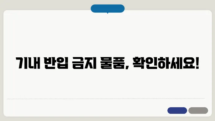 고데기, 배터리, 면도기 기내 반입 수하물 정리