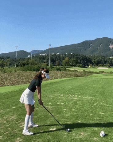  골퍼 이지혜, 스윙 움짤 + 사진