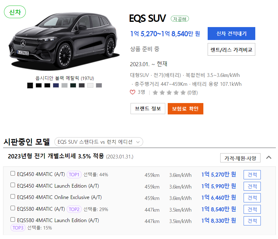 벤츠 EQS SUV