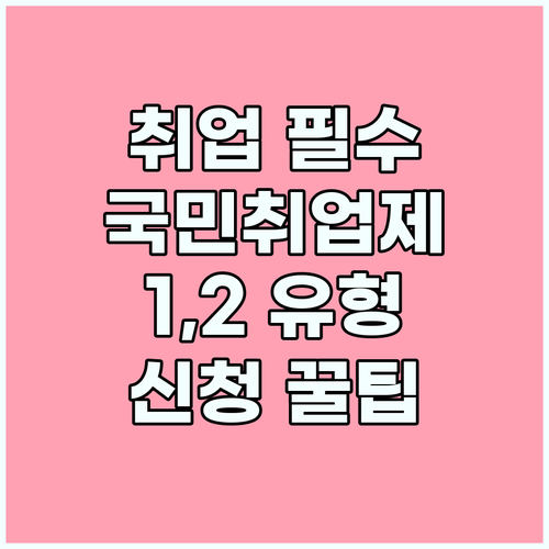취업 준비 필수! 국민취업지원제도 1
