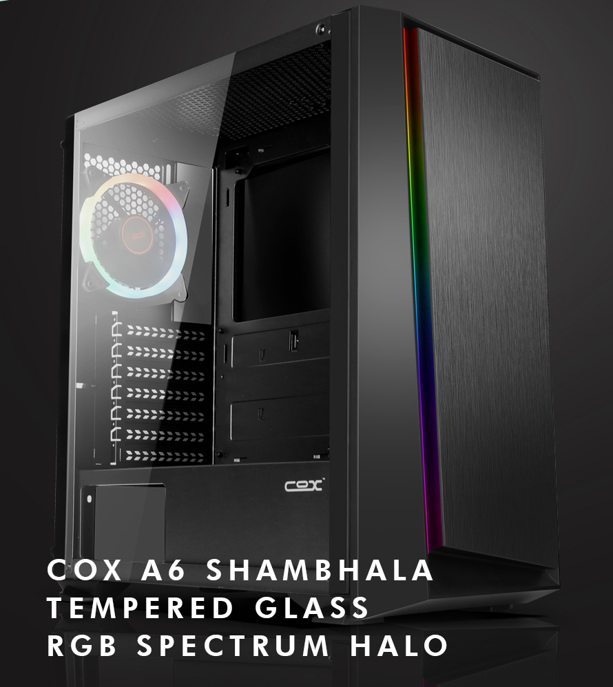 COX A6 Shambhala Tempered 유리 RGB 스펙트럼 HALO