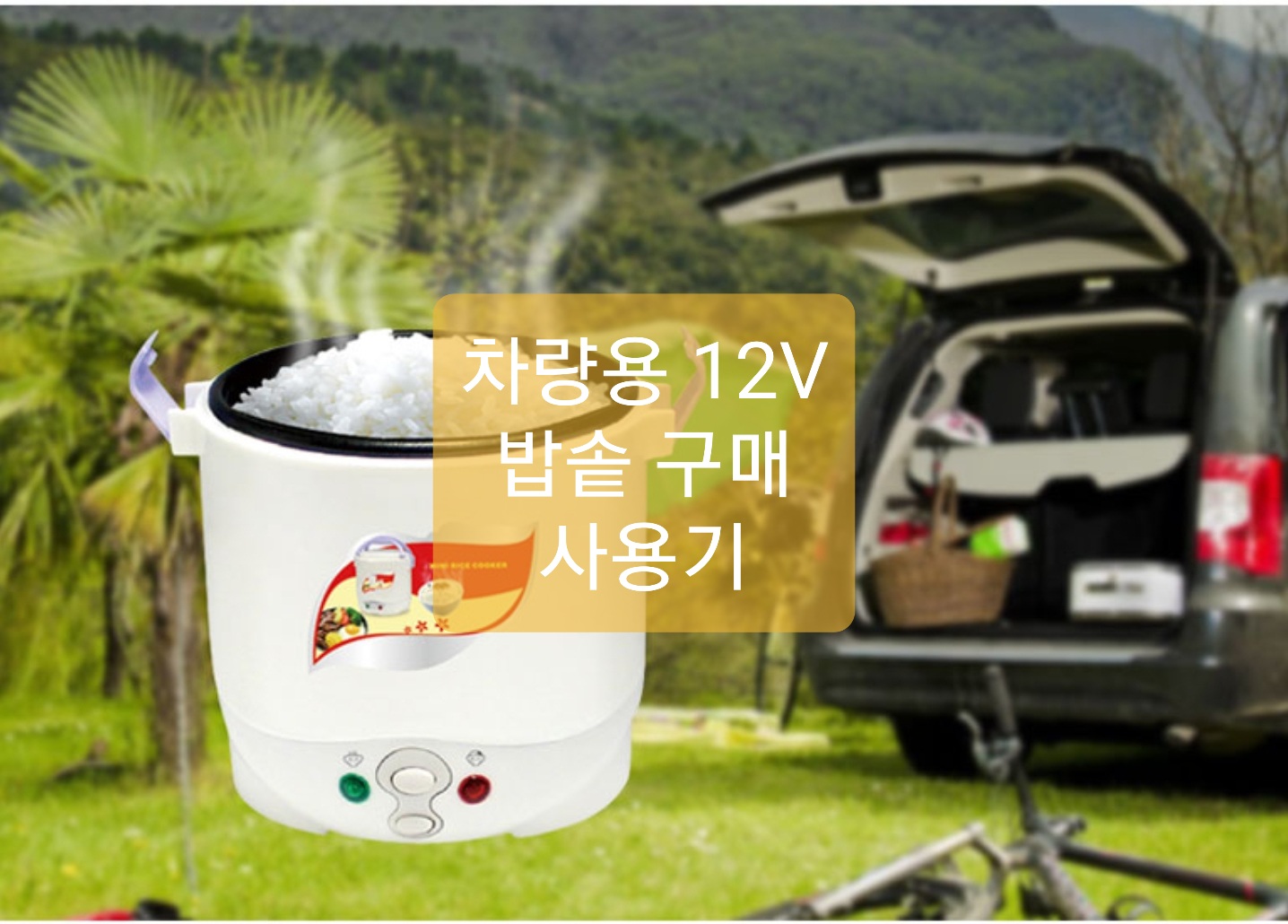  차량용 12V 밥솥 구매했어요.