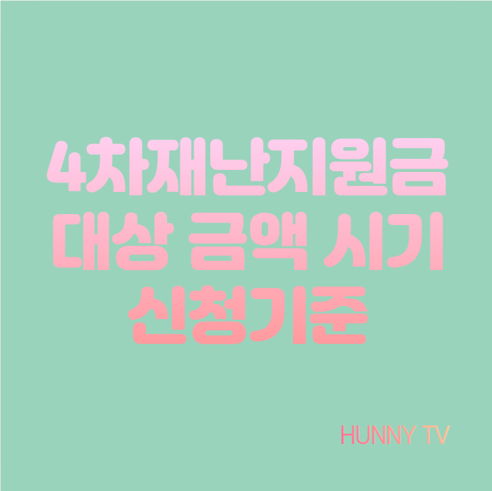  코로나 소상공인 4차 재난지원금 신청기준