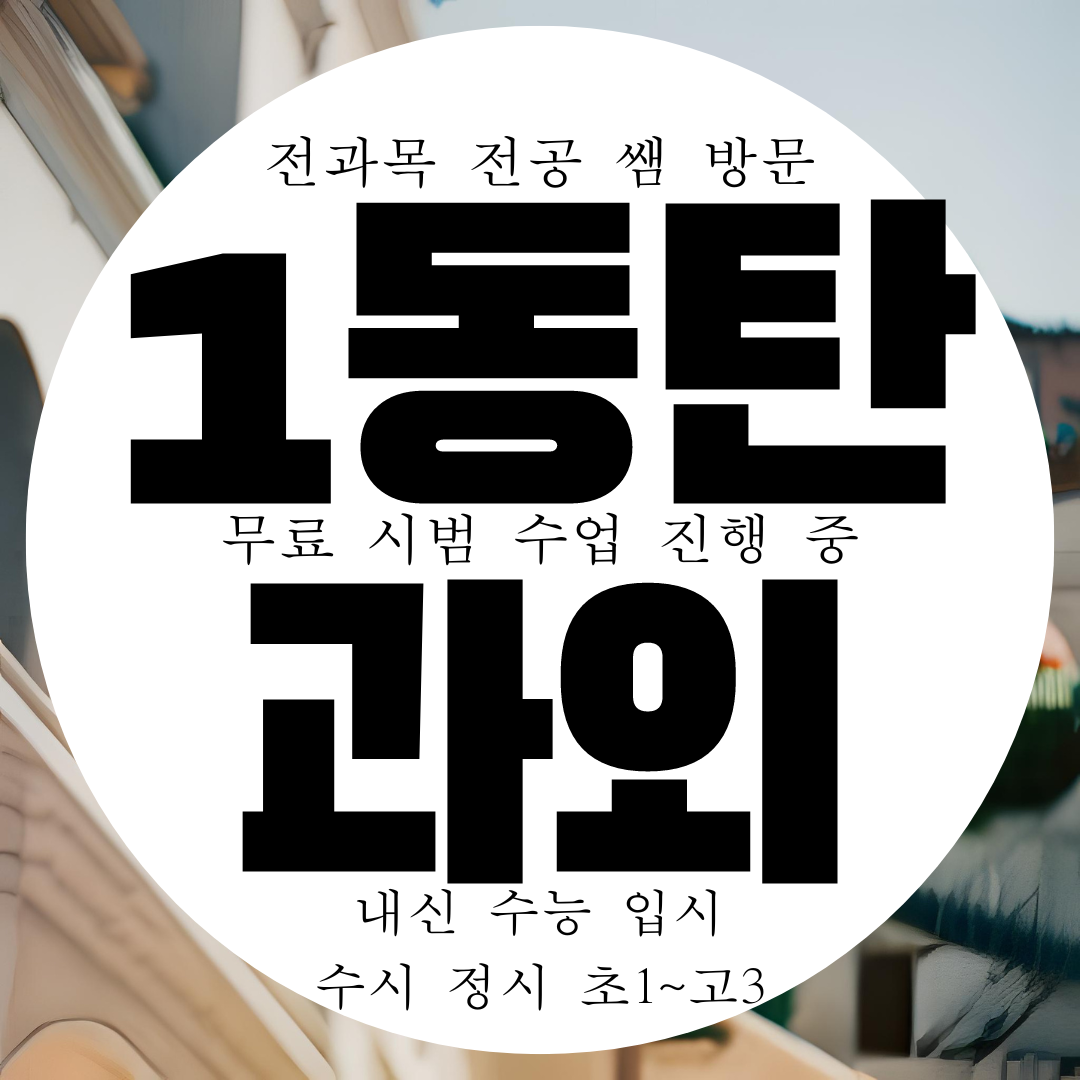  1동탄 과외 영어 수학 고등 국어과외 과학 물리 화학 중등 초등 중학생