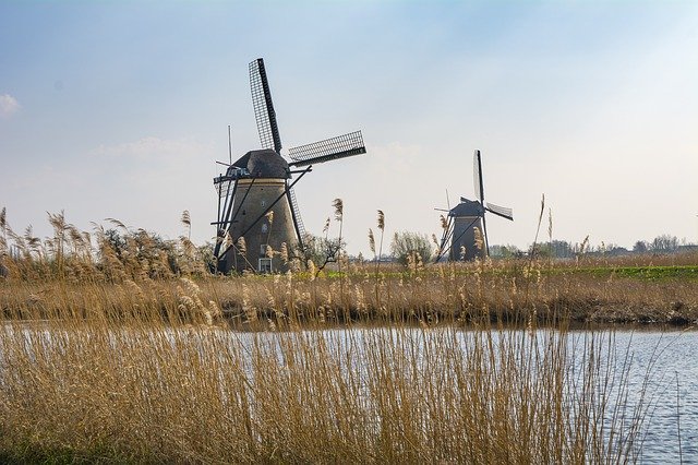 네덜란드-풍차-사진