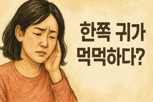 한쪽-귀-먹먹함-지속-이유-증상-해결법