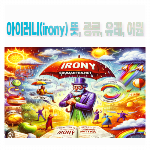 아이러니(irony) 뜻&#44; 종류&#44; 유래&#44; 어원