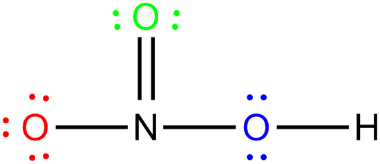 Lewis structure of HNO3 nitric acid