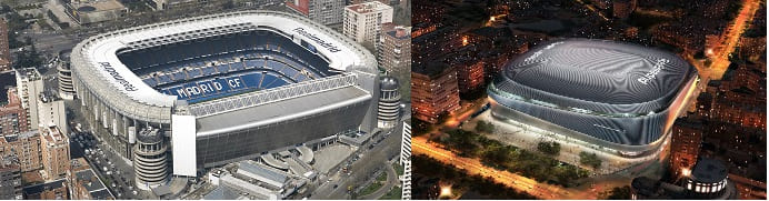 세계 최고의 축구경기장 산티아고 베르나베우 개폐식 리모델링 영상 Video shows underground retractable pitch being constructed at Real Madrid stadium