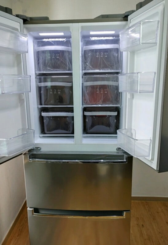 엘지김치냉장고 스탠드형 K415S14E 4룸 공간 분리