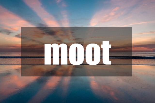 해볼까요? 오늘의 단어는 moot와 mute입니다. 새해 첫 월요일, 영어공부를
