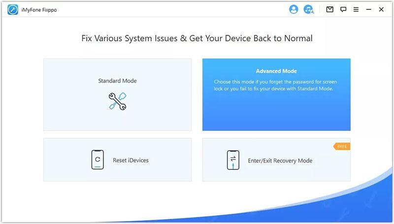 iMyFone Fixppo 실행화면