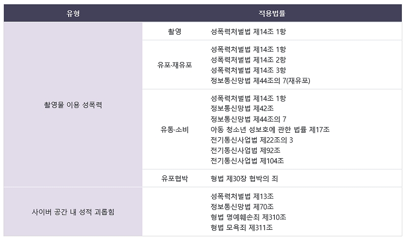  디지털 성범죄의 종류와 대책