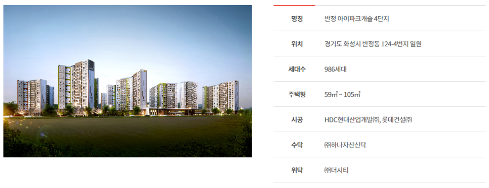 반정아이파크캐슬4단지 (영통아이파크캐슬4단지) 중소기업 장기근속자 특별공급 (기관특공)