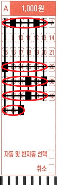 1037회 로또 lotto 수직 직교 패턴