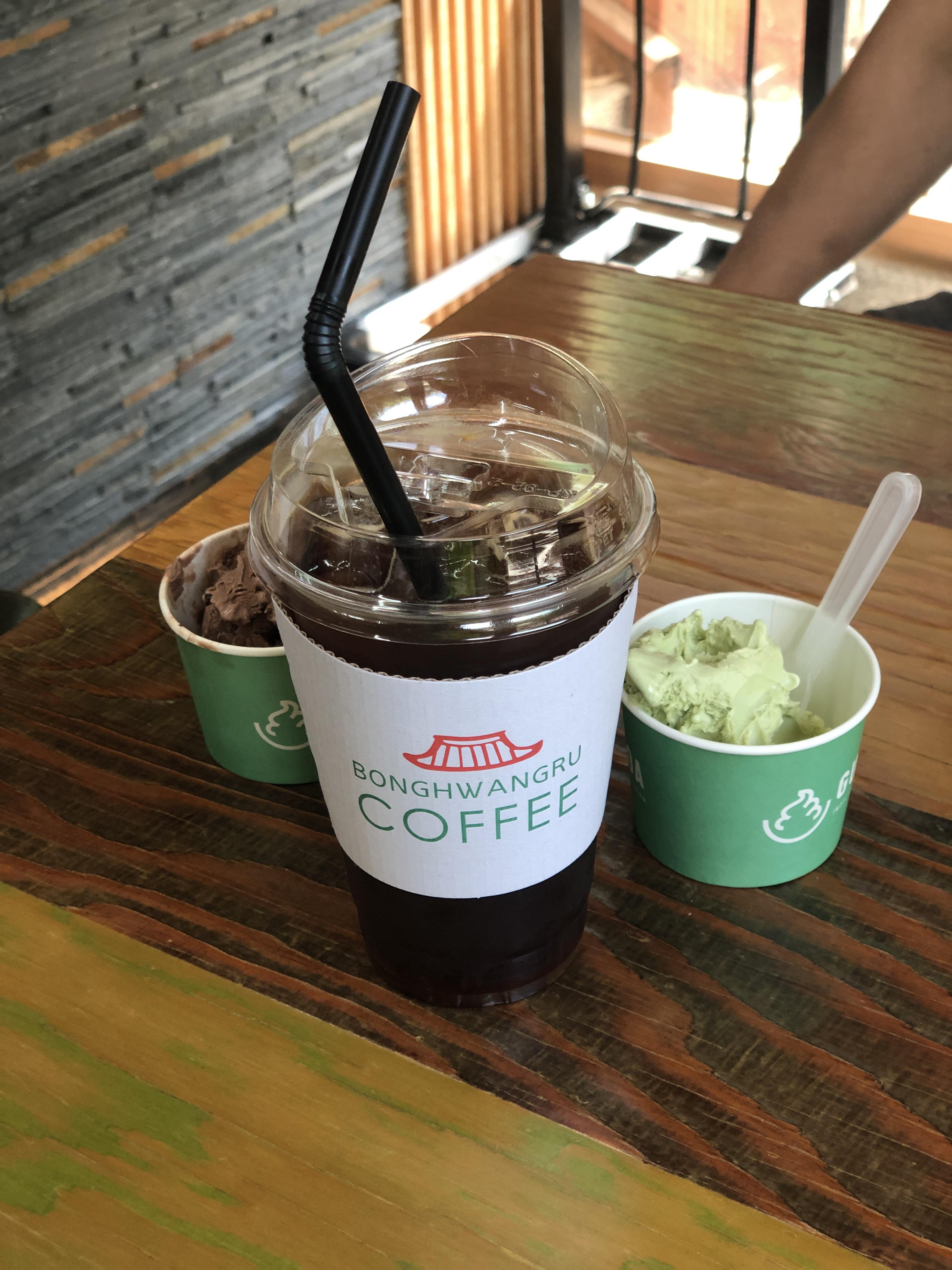민수랜드-담양죽녹원봉황루전망대카페 아메리카노 아이스크림