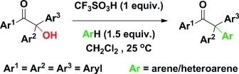 CF3SO3H Friedel-Crafts arylation