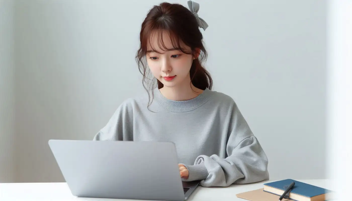 메이커-테이커-뜻을-알아보고-가상자산-관리하는-여성의-모습