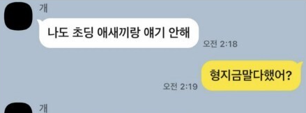  찐 형제 카톡싸움