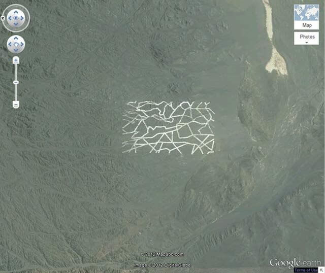 구글 어스 중국 고비 사막