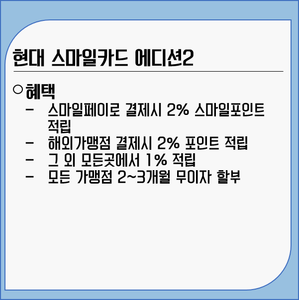 현대스마일카드혜택