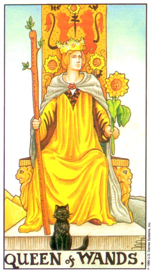  [마이너/완드/정방향] Queen of Wands (완드 여왕) 해석/풀이/키워드/정리