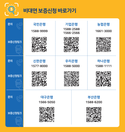 희망플러스 대출 비대면 보증신청 QR