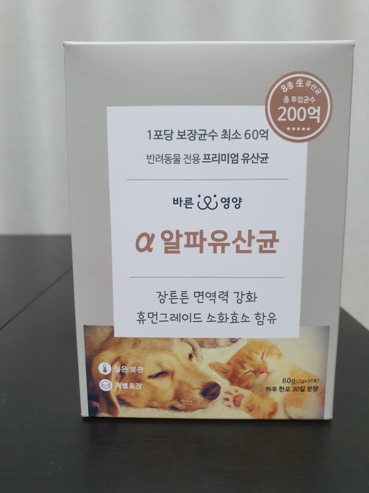  [강아지 제품] 바른 영양 펫 연구소 '알파 유산균' 먹여봤어요!