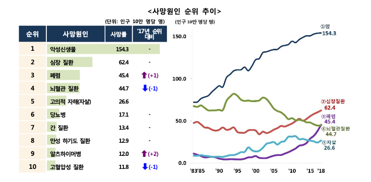  [보험정보]  2018년 통계로 보는 사망 원인