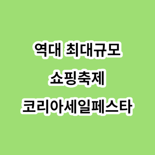 역대 최대규모 쇼핑축제 코리아세일페스타 개막