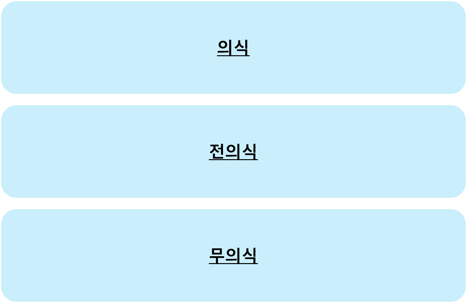 의식 - 전의식 - 무의식