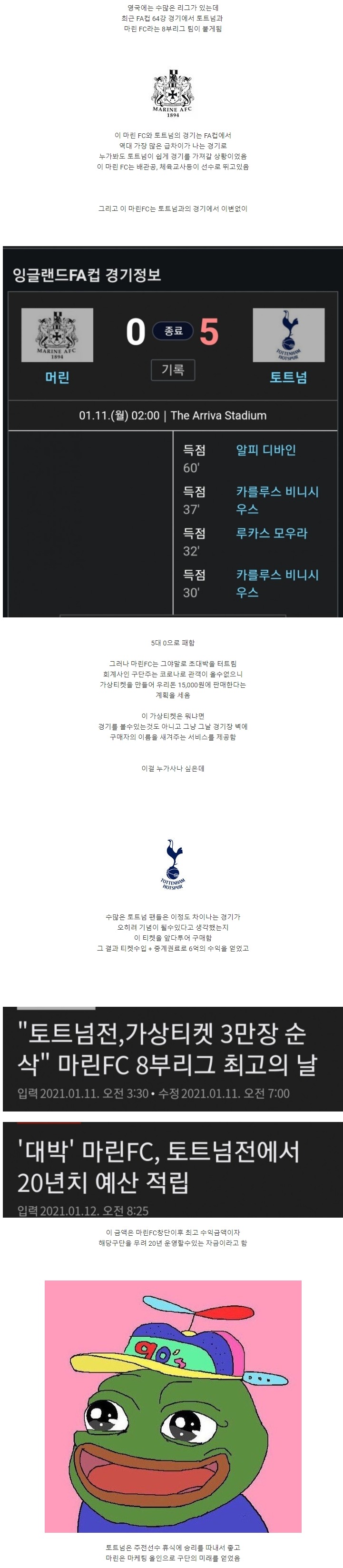  토트넘전에 올인한 8부리그 구단