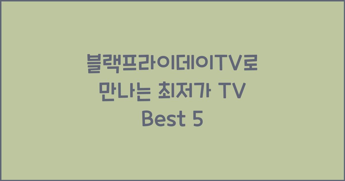 블랙프라이데이TV