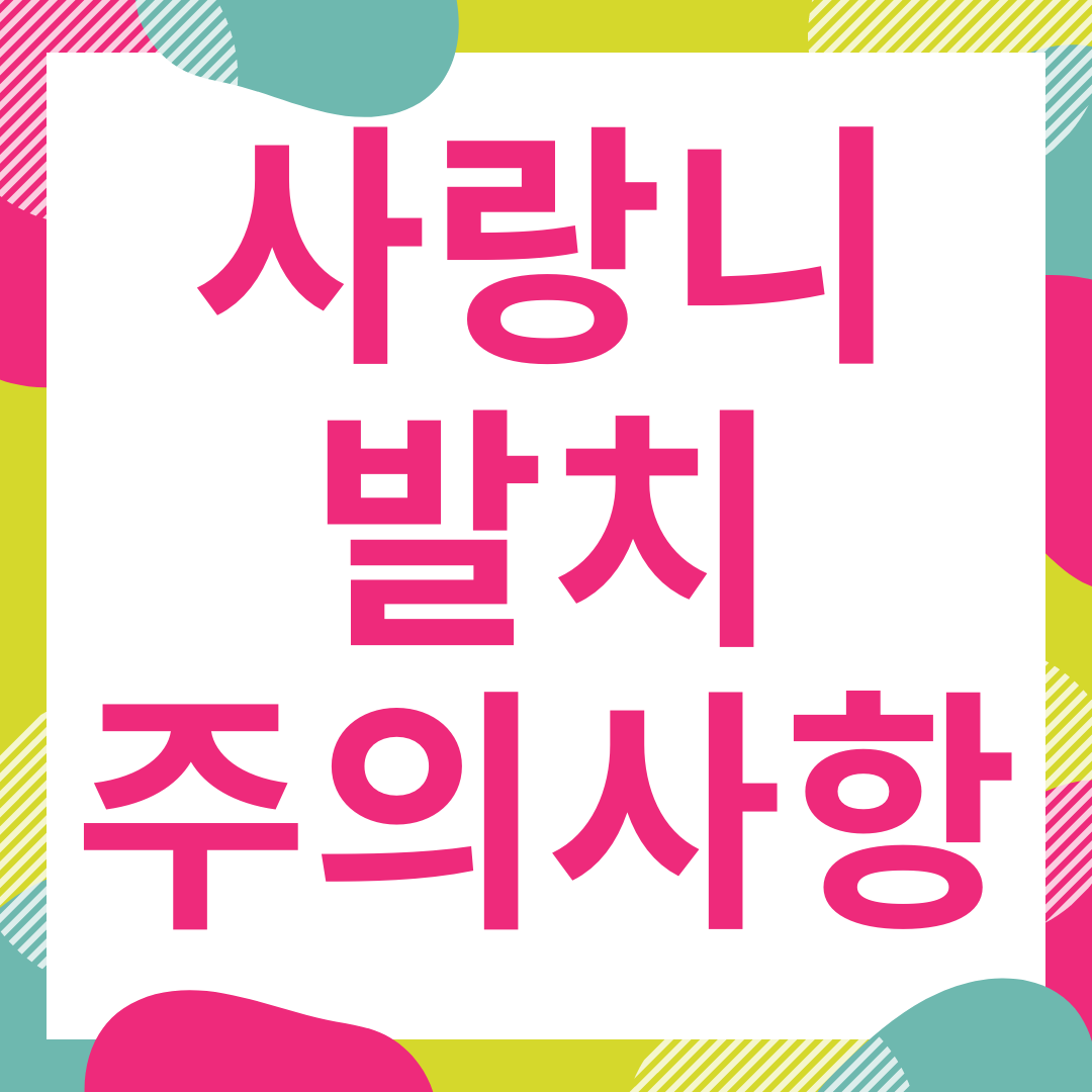  사랑니 발치 후 주의사항 필독
