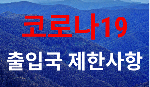  코로나19관련 각국의 해외입국자 조치 현황