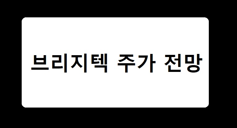 (064480) 브리지텍 주가 전망 브리지텍 배당금 고배당 지급 결정