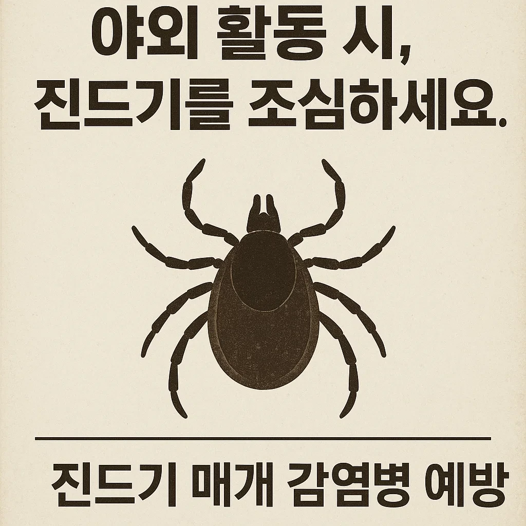 야외할동 시 진드기를 조심하세요.