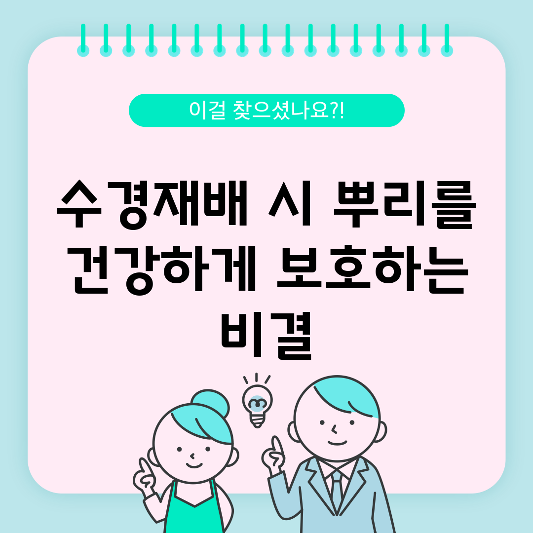 수경재배 시 뿌리를 건강하게 보호하는 비결