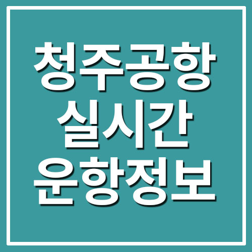  청주공항 실시간 운항정보 바로가기