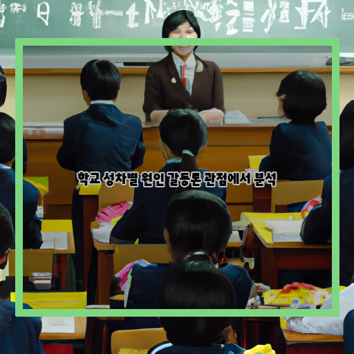  교육의 영역에서 나타나는 성차별과 갈등의 근본적 원인