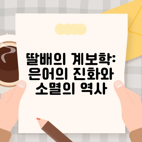 딸배의 계보학: 은어의 진화와 소멸의 역사