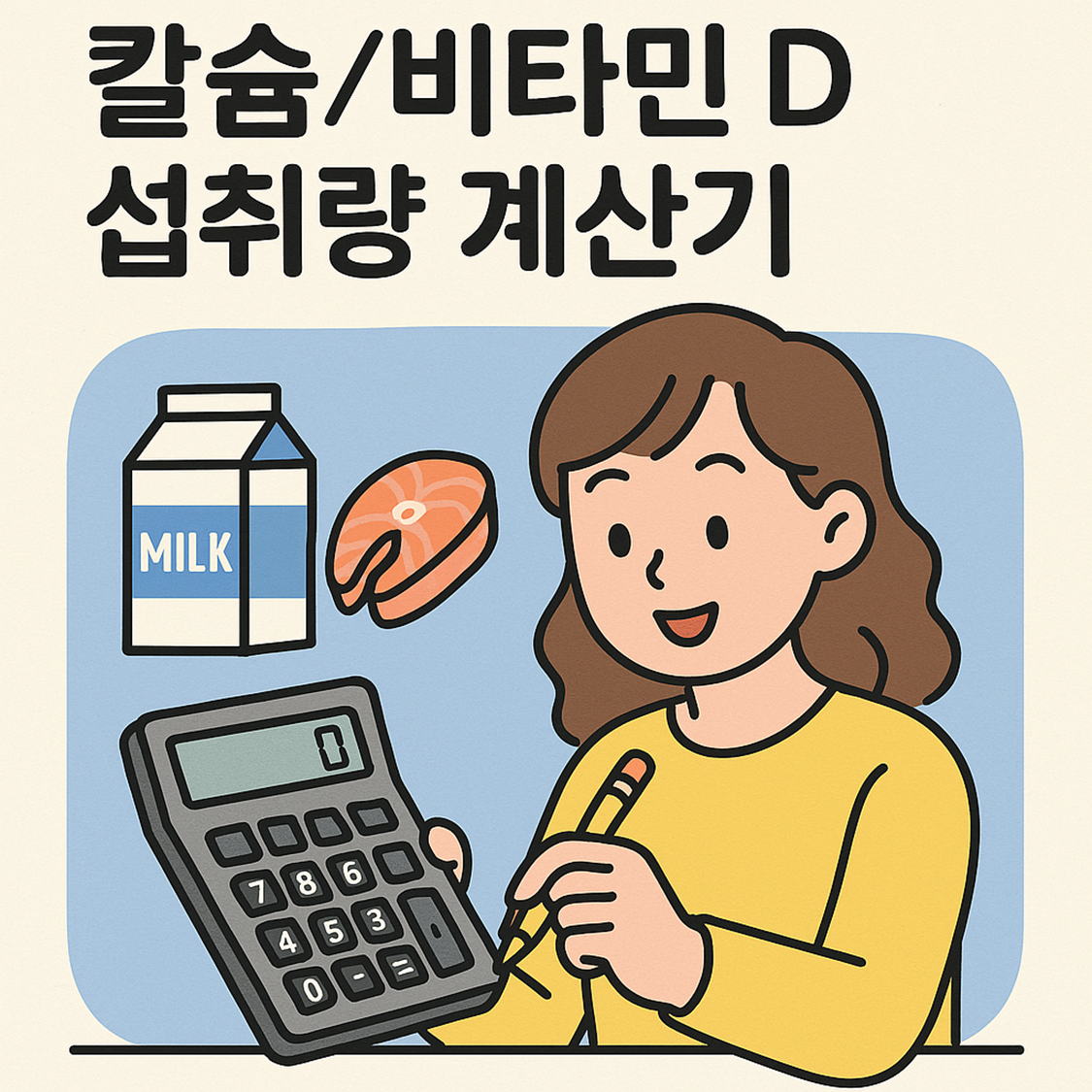 칼슘/비타민 D 섭취량 계산기