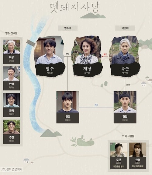  멧돼지사냥 3회 다시보기 재방송 보러가기 (등장인물 인물관계도)