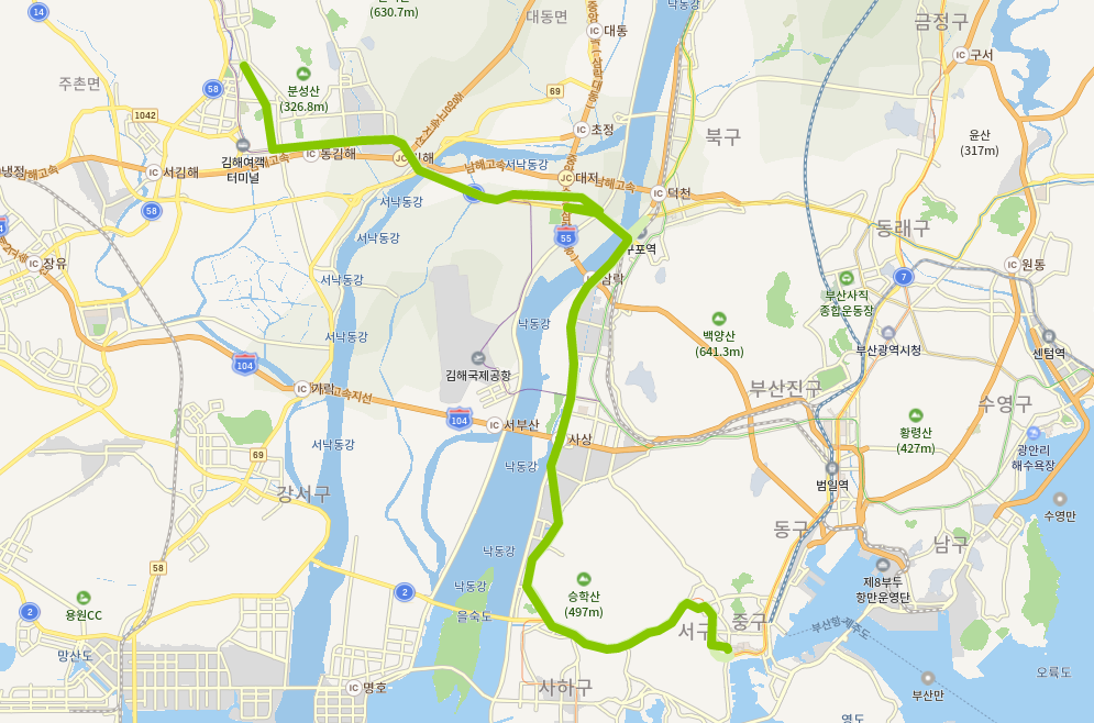  부산 123번 버스 노선 정보(시간표, 노선도, 첫차,막차)
