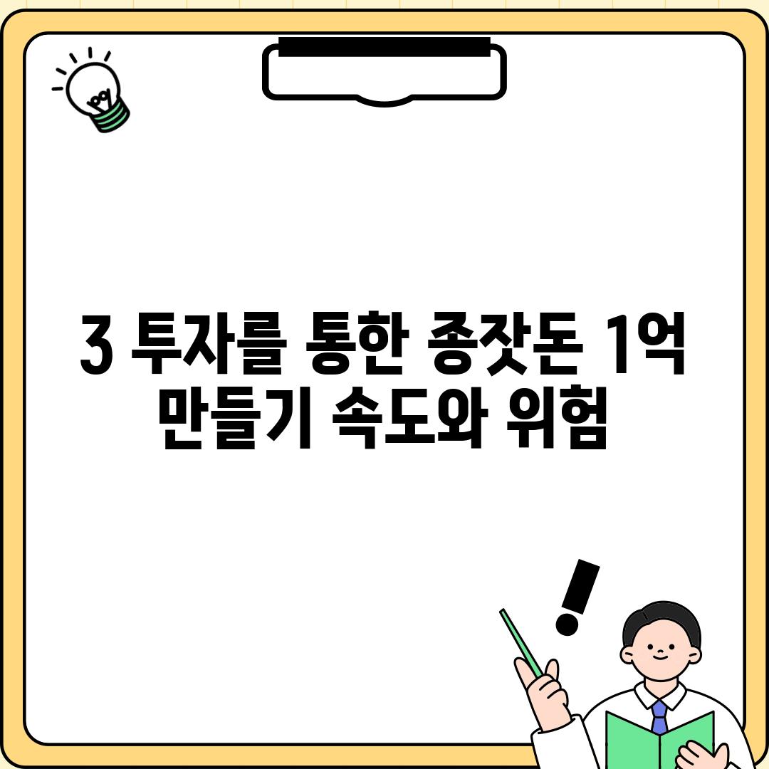 3. 투자를 통한 종잣돈 1억 만들기: 속도와 위험