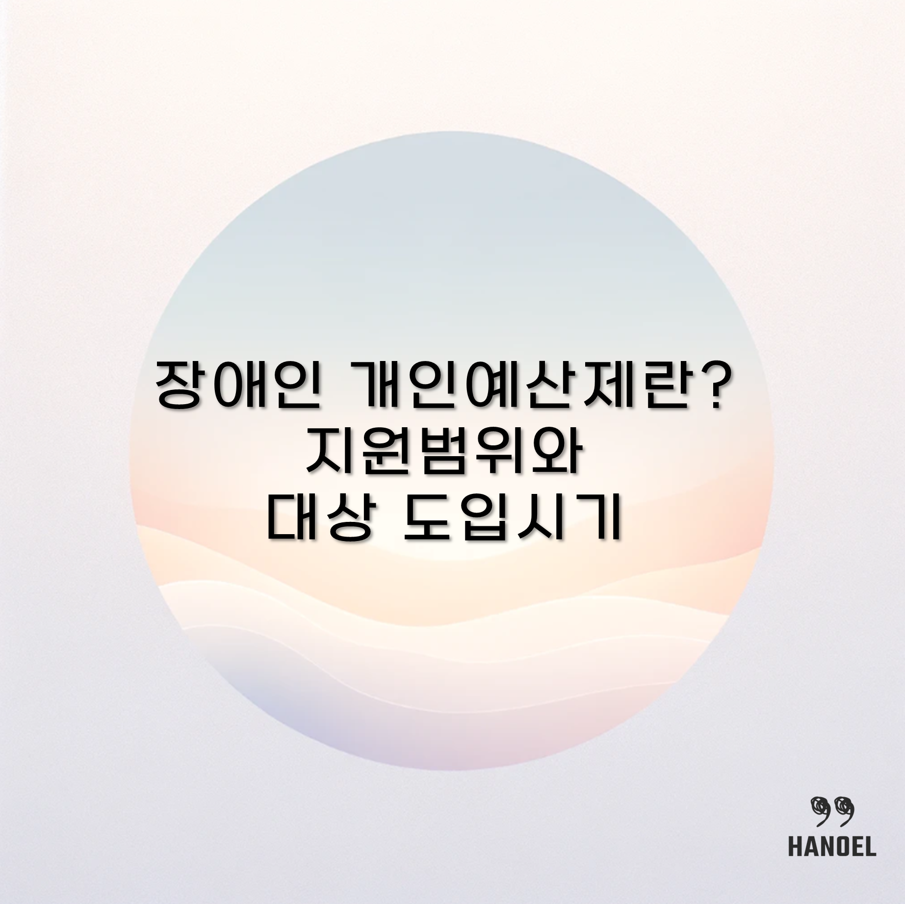 장애인 개인예산제란? 지원범위와 대상 도입시기