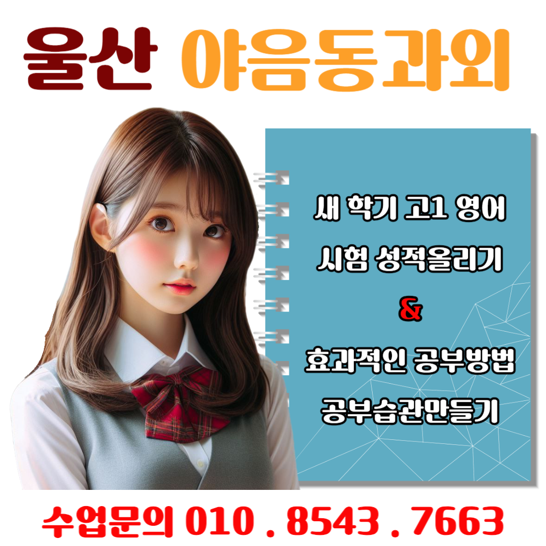  울산 야음동 고1 영어과외 효과적인 공부방법은