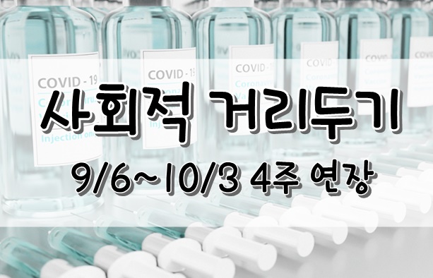  코로나19 추석 사회적 거리두기 기준 4주간 연장
