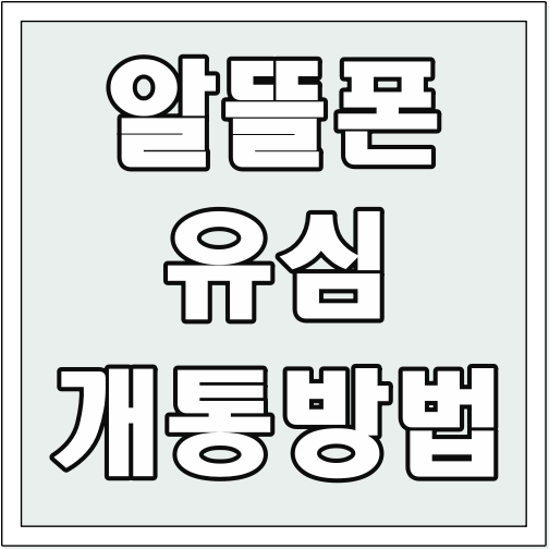 알뜰폰 유심 개통 방법 글씨 썸네일