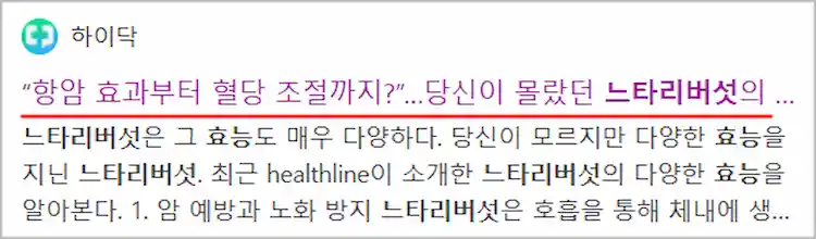 느타리버섯 효능 기사 이미지